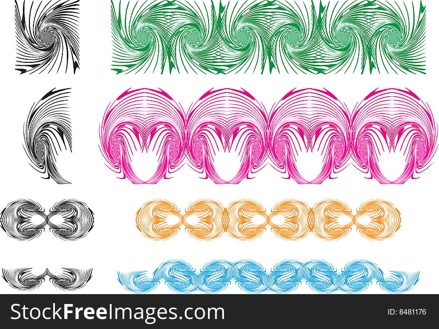 Set of decorative elements.
There is in addition a vector format (EPS 8).