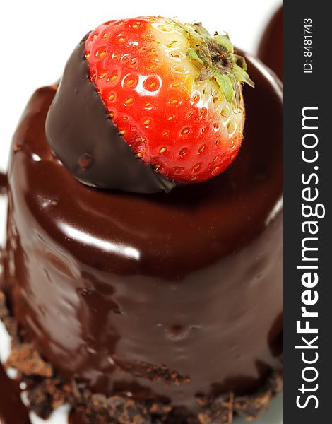 Chocolate Cake with Fresh Strawberry