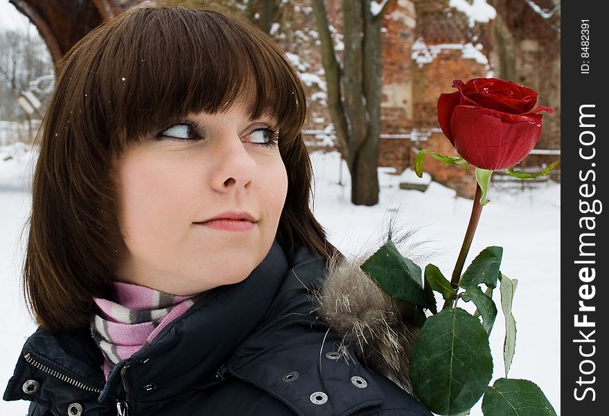 Girl With Rose