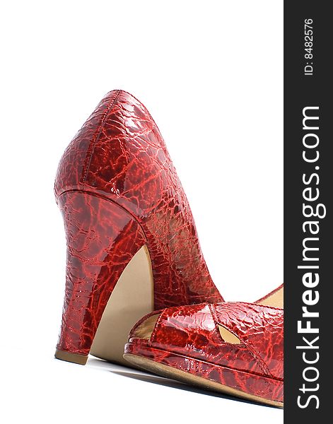 Pair Of Fashionable Woman Red Shoes