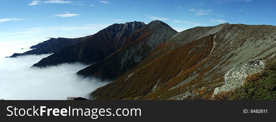 Mountain panoramic view in China