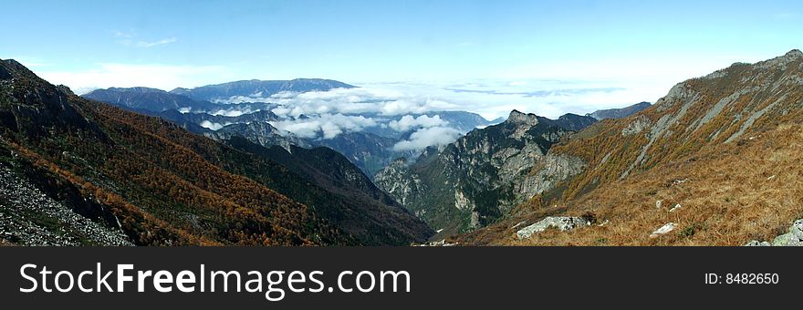 Mountain Panoramic View In China