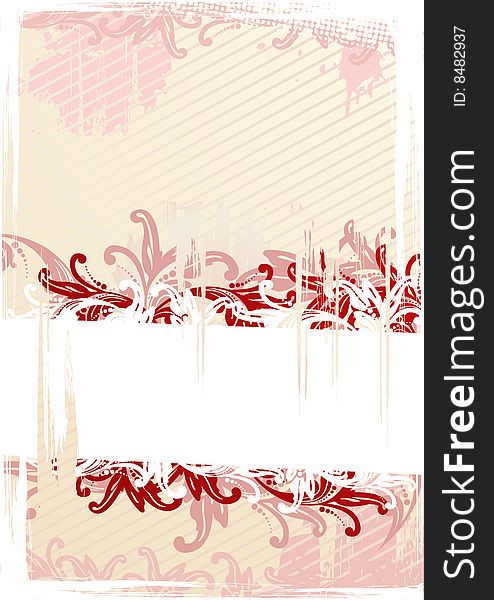 Vector illustration of pink grungy wallpaper