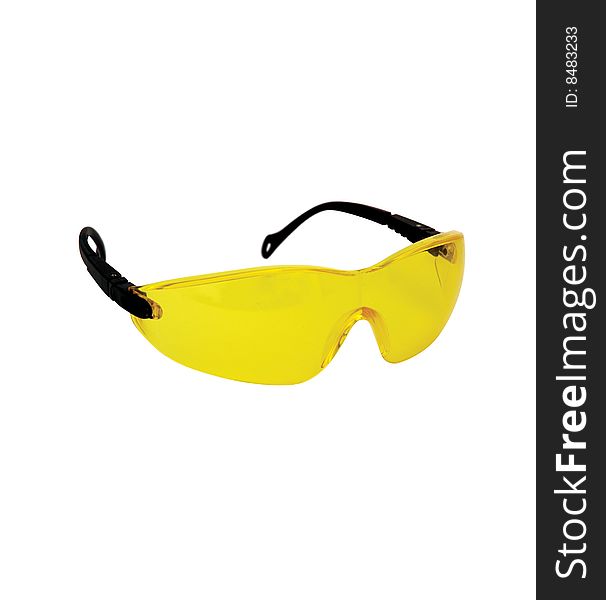 Yellow safety spectacles for low light conditions