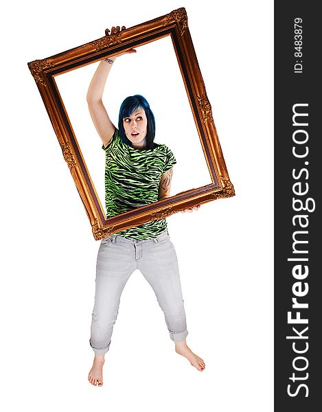 Girl With Picture Frame.