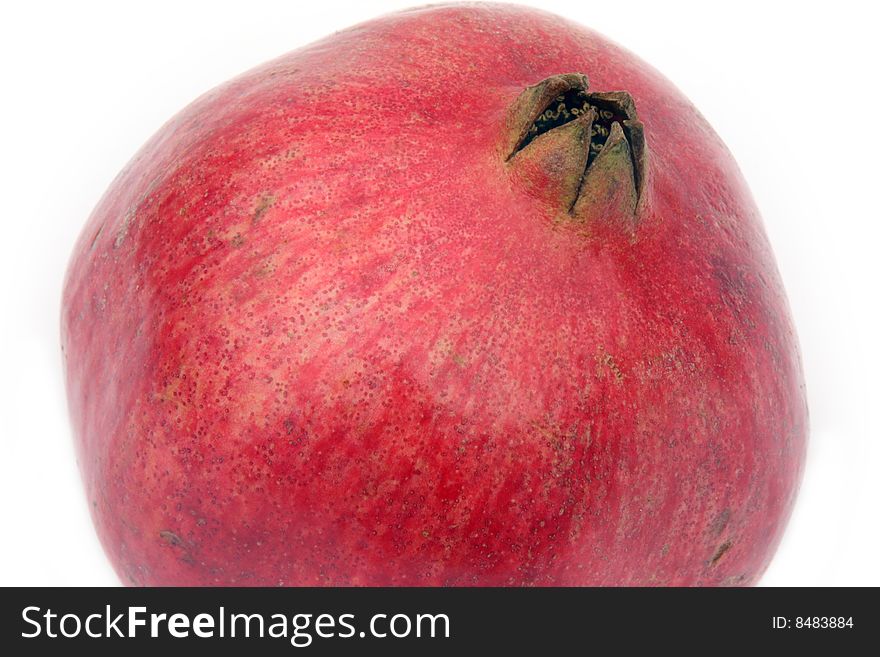 Large isolated pomegranate, can be used as background