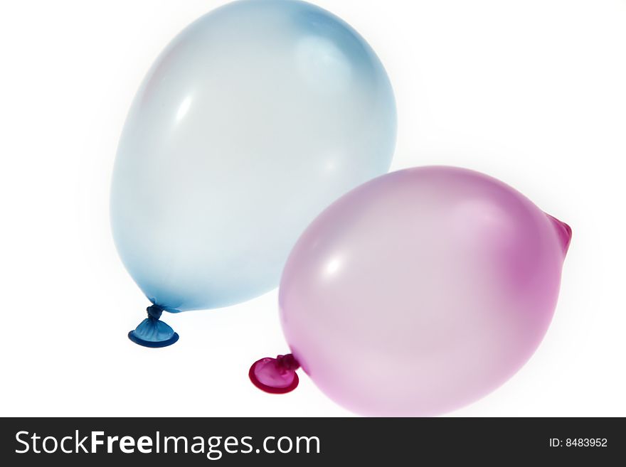 Blue and pink balloons, good for background. Blue and pink balloons, good for background