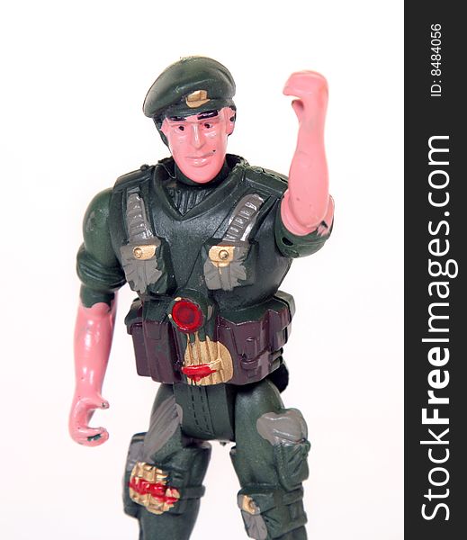 Toy soldier in green uniform