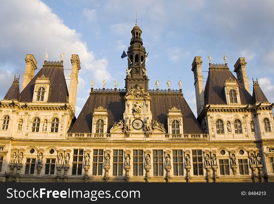 Hotel de Ville. City Hall of Paris