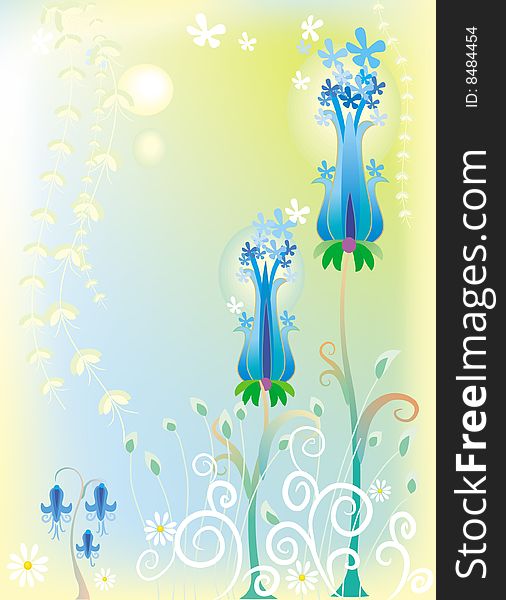 Abstract floral background. Vector Illustration