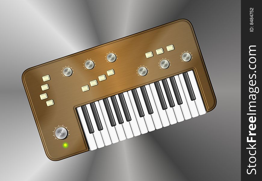 Vintage Retro Copper Keyboard