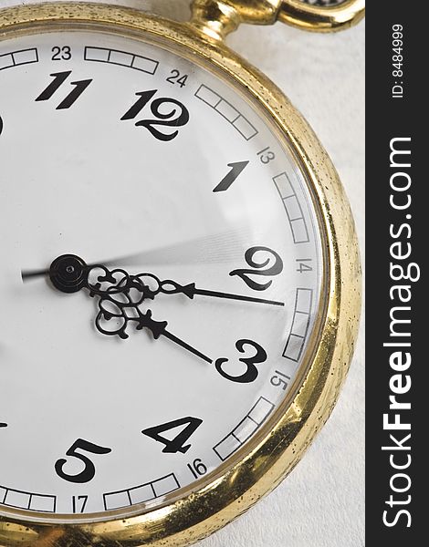 Classic Pocket Watch On Book