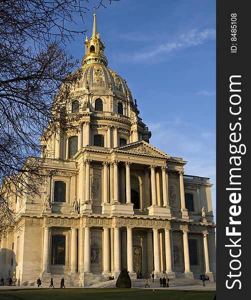 The church of invalides in Paris, France