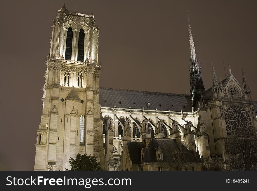 Notre Dame At Night
