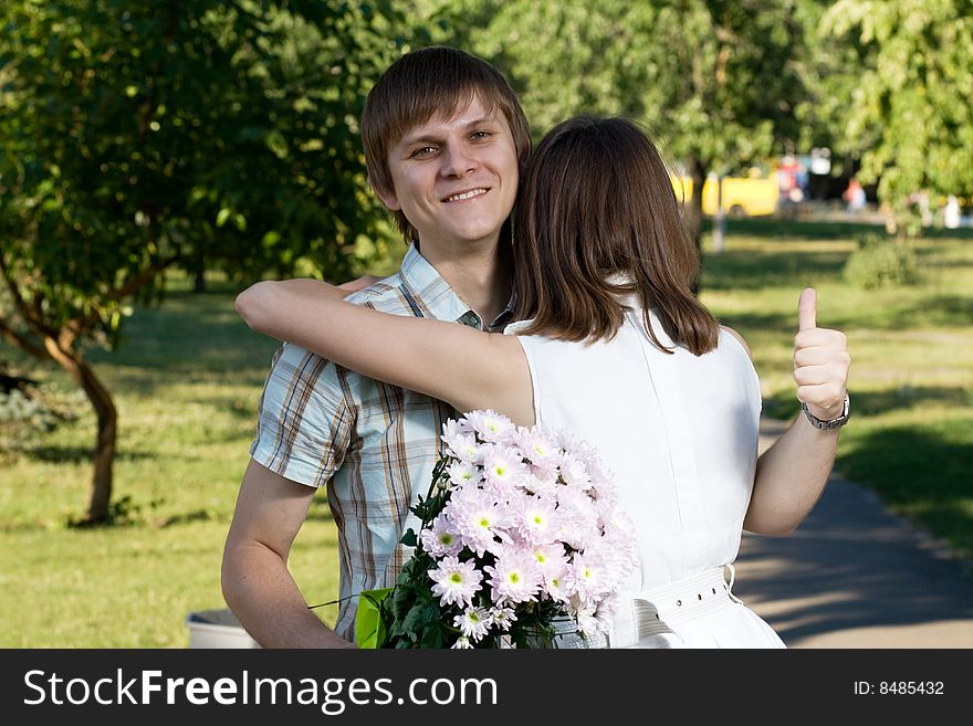 Boy And Girl Embracing