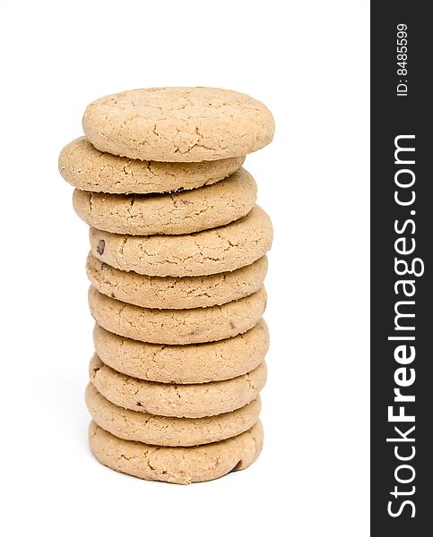 Milk biscuits 	
isolated on a white background