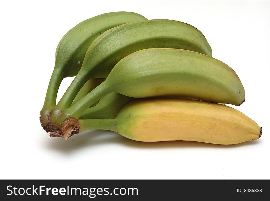It is isolated bananas. with white background.