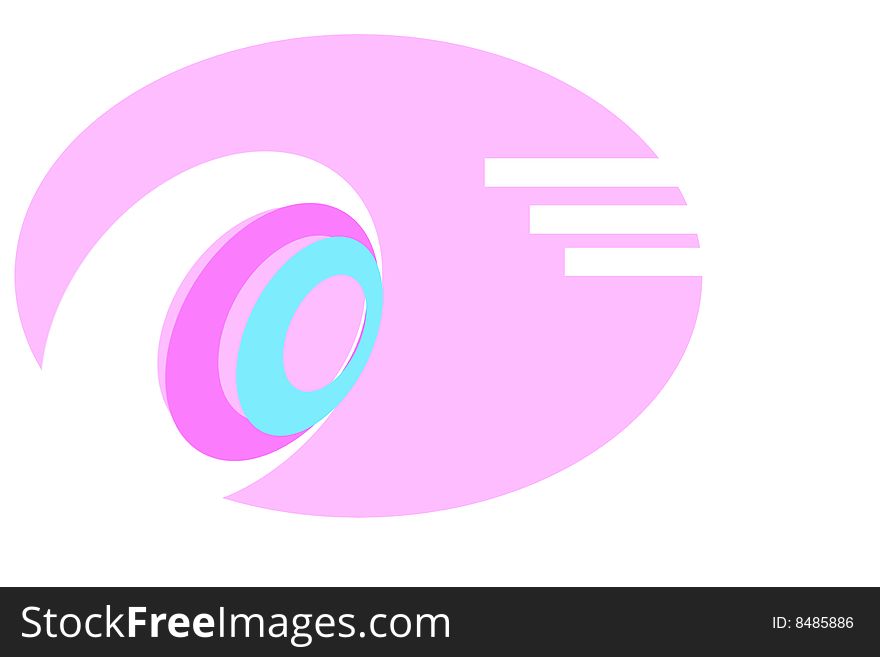 Image of circles on pink-white background