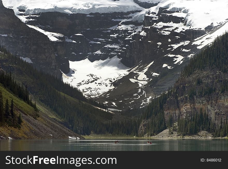 A look across Lake Louise in Banff National Park, Alberta, Canada. A look across Lake Louise in Banff National Park, Alberta, Canada.