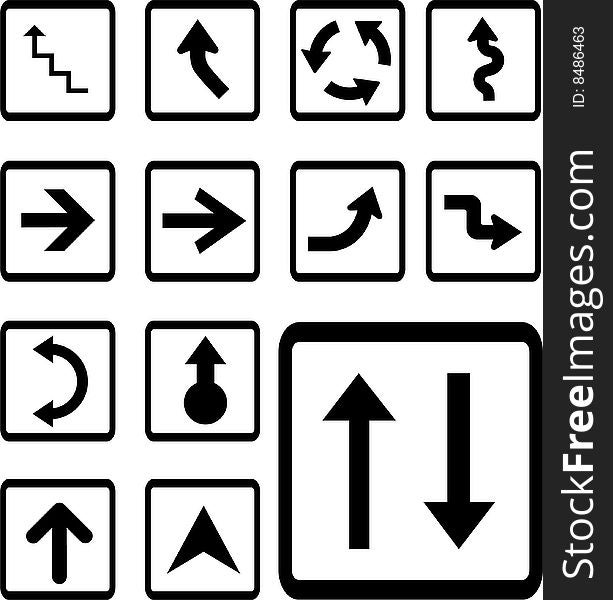 Set icons - 28B. Arrows. Different arrows for navigational buttons of your site