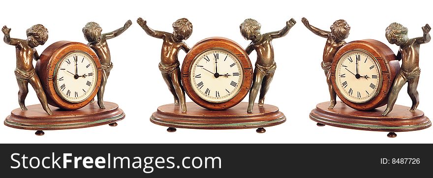Isolated Old-fashioned Clock