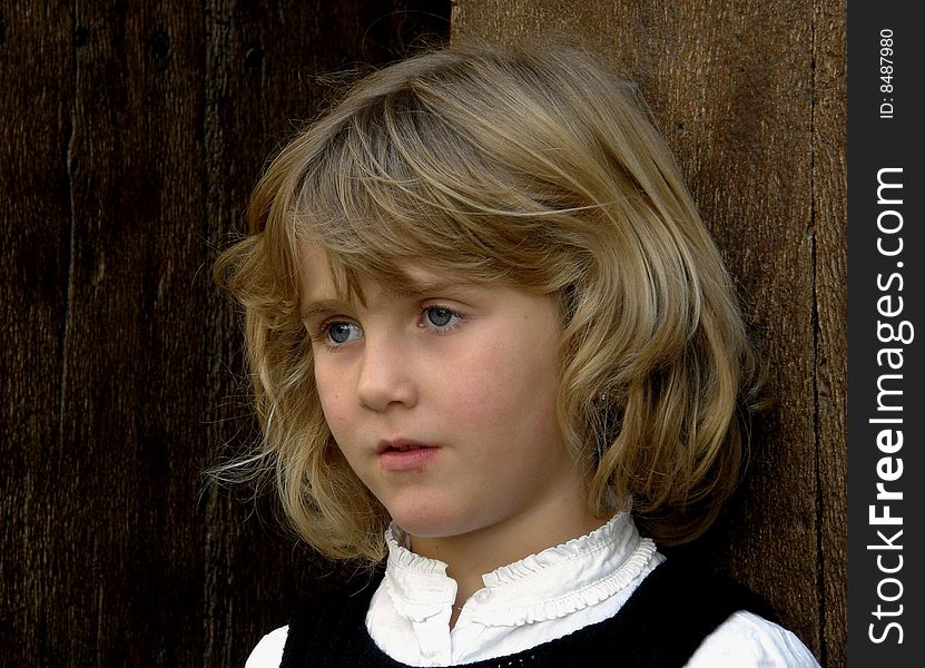 Portrait of  and adorable young girl