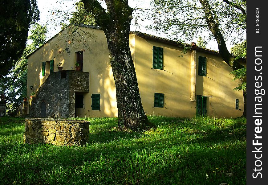 Italian villa in the Chianti region of Tuscany.