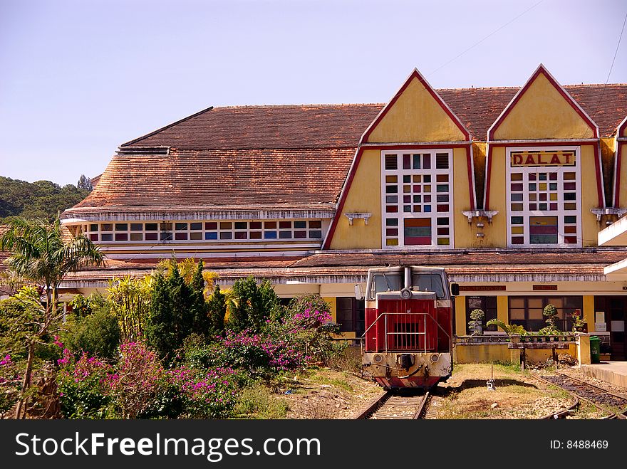 The railway station of Dalat in Vietnam