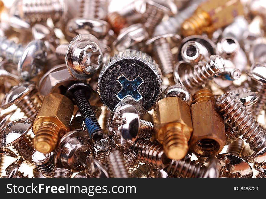 Pile of assortment of screws