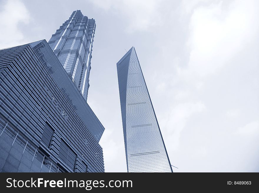 The modern building of the lujiazui financial centre in shanghai china.