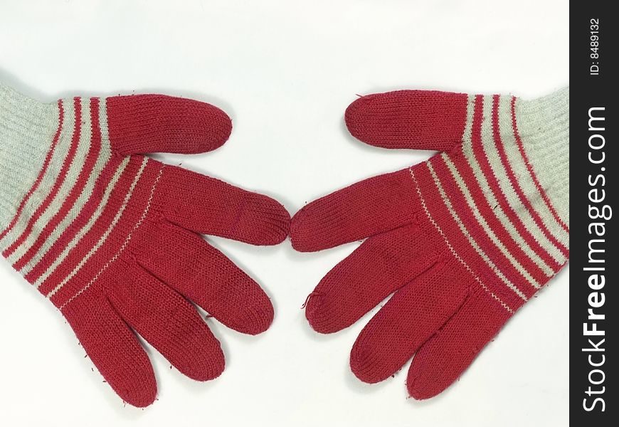 Red Line gloves on the table