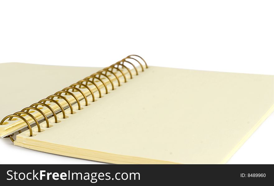 Note Book on White Background