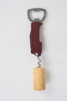 Corkscrew And Cork Royalty Free Stock Image Corkscrew And Cork Royalty Free Stock Image