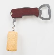 Corkscrew And Cork Stock Photo Corkscrew And Cork Stock Photo