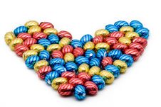 Chocolate Easter Eggs In A Heart Shape Stock Image Chocolate Easter Eggs In A Heart Shape Stock Image