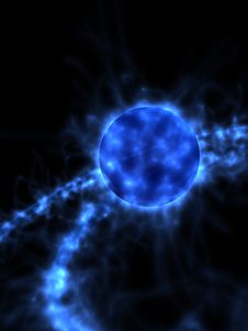 Blue Lighting Planet Stock Image Blue Lighting Planet Stock Image