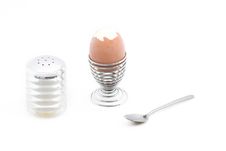 An Eggcup With A Pealed Egg Royalty Free Stock Photo An Eggcup With A Pealed Egg Royalty Free Stock Photo