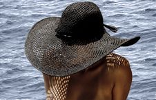 Free Topless Girl Wearing Hat Stock Image - 8496561