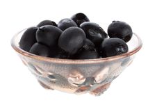 Black Olive On Plate Royalty Free Stock Photography