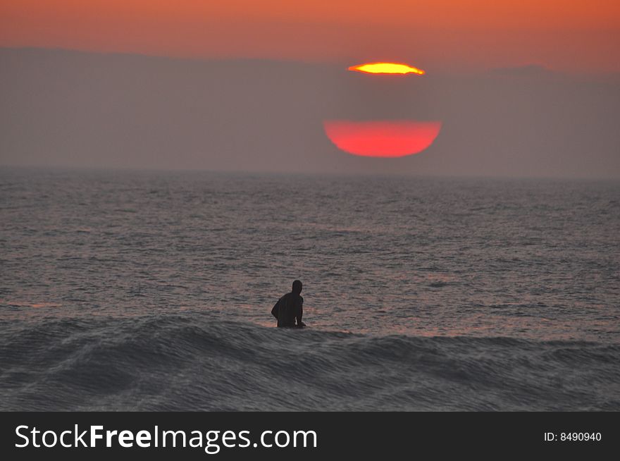 Surfer Waiting