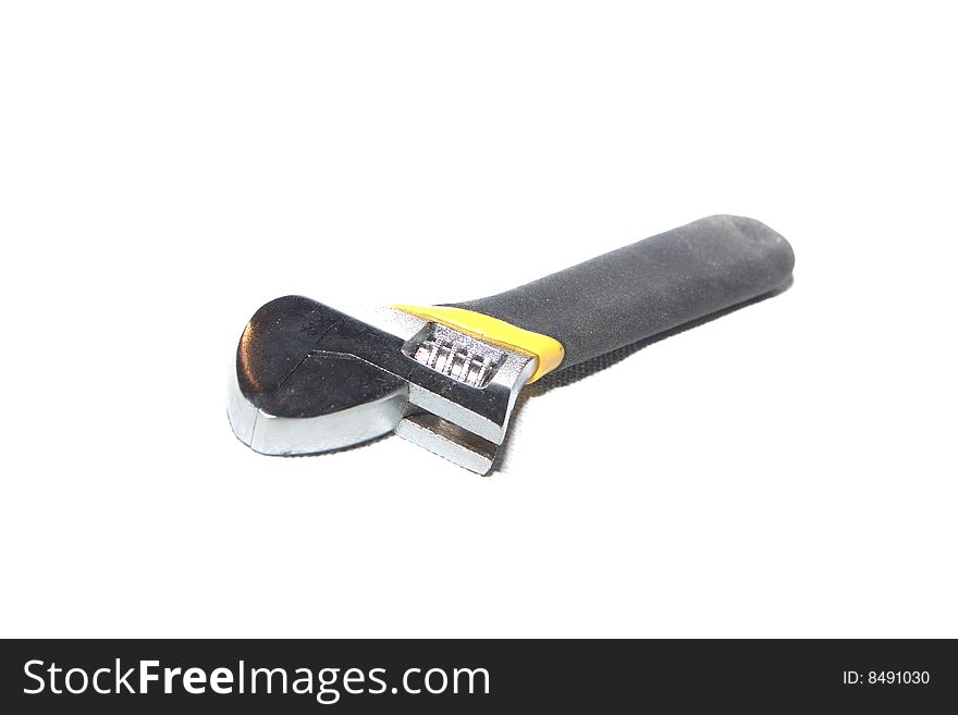 Adjustable Wrench Isolated over white