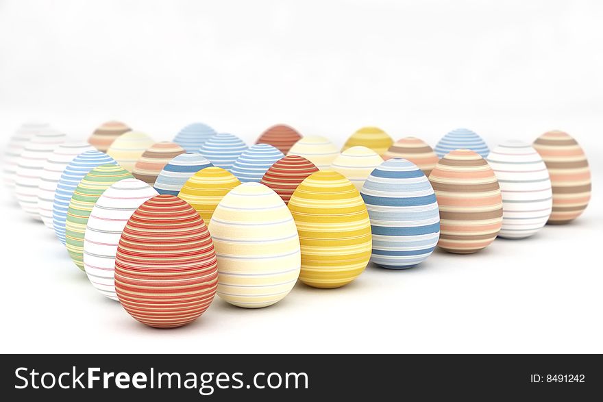 Coloured Striped Eggs