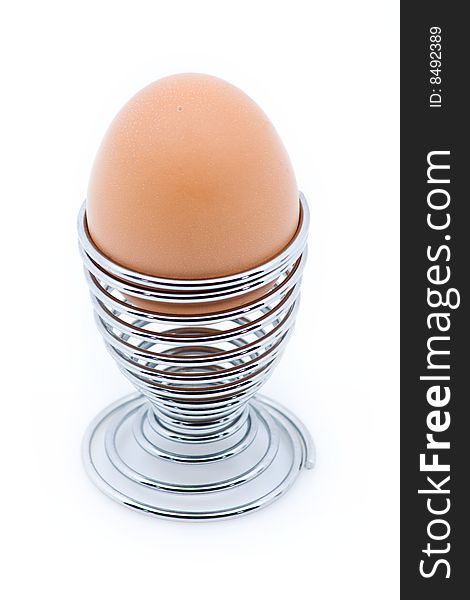 An egg on an eggcup