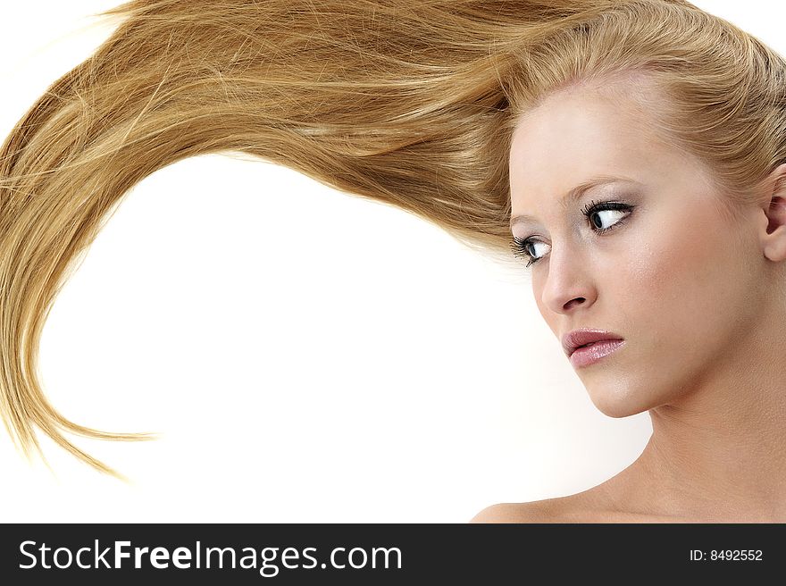 Woman On White Background