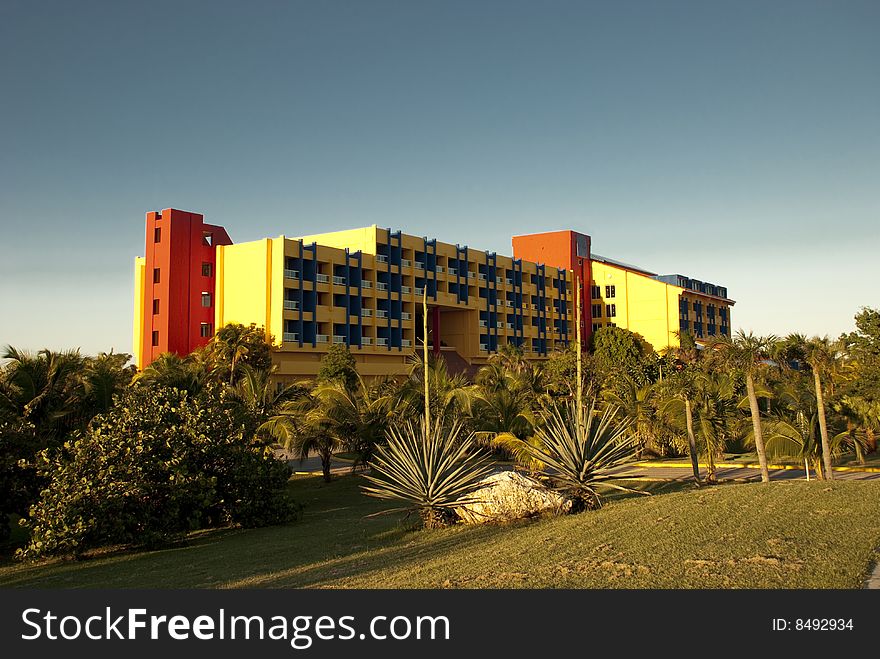 Barcelo beach resort in Varadero, Cuba. View to the garden.