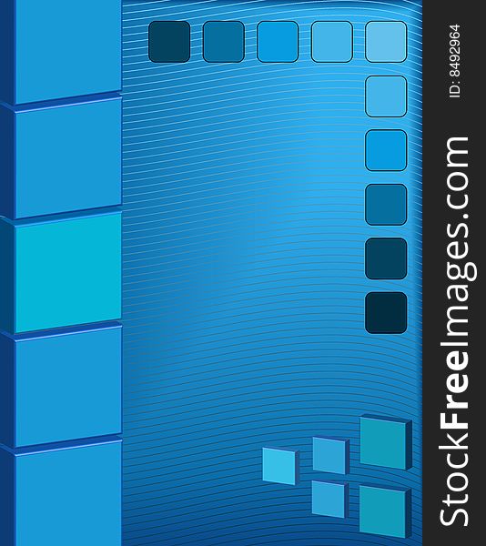 This is a vector illustration of a blue square abstract background. This is a vector illustration of a blue square abstract background