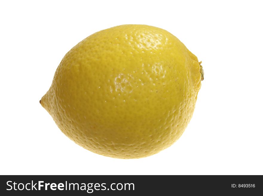 A lemon isolated in white.