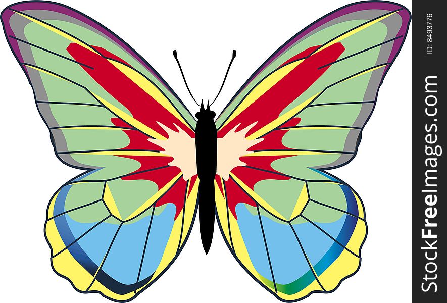 Adobe Illustrator vector file of an abstract butterfly illustration. Adobe Illustrator vector file of an abstract butterfly illustration