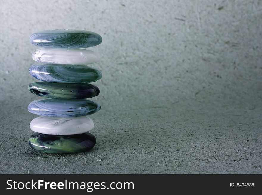 Stack of colored zen stones