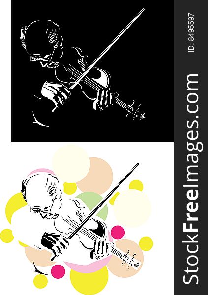 Abstract picture of abstract violinist